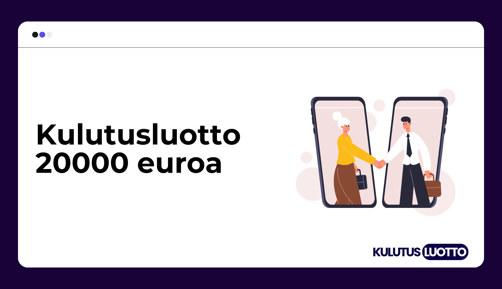 Kulutusluotto 20000 euroa